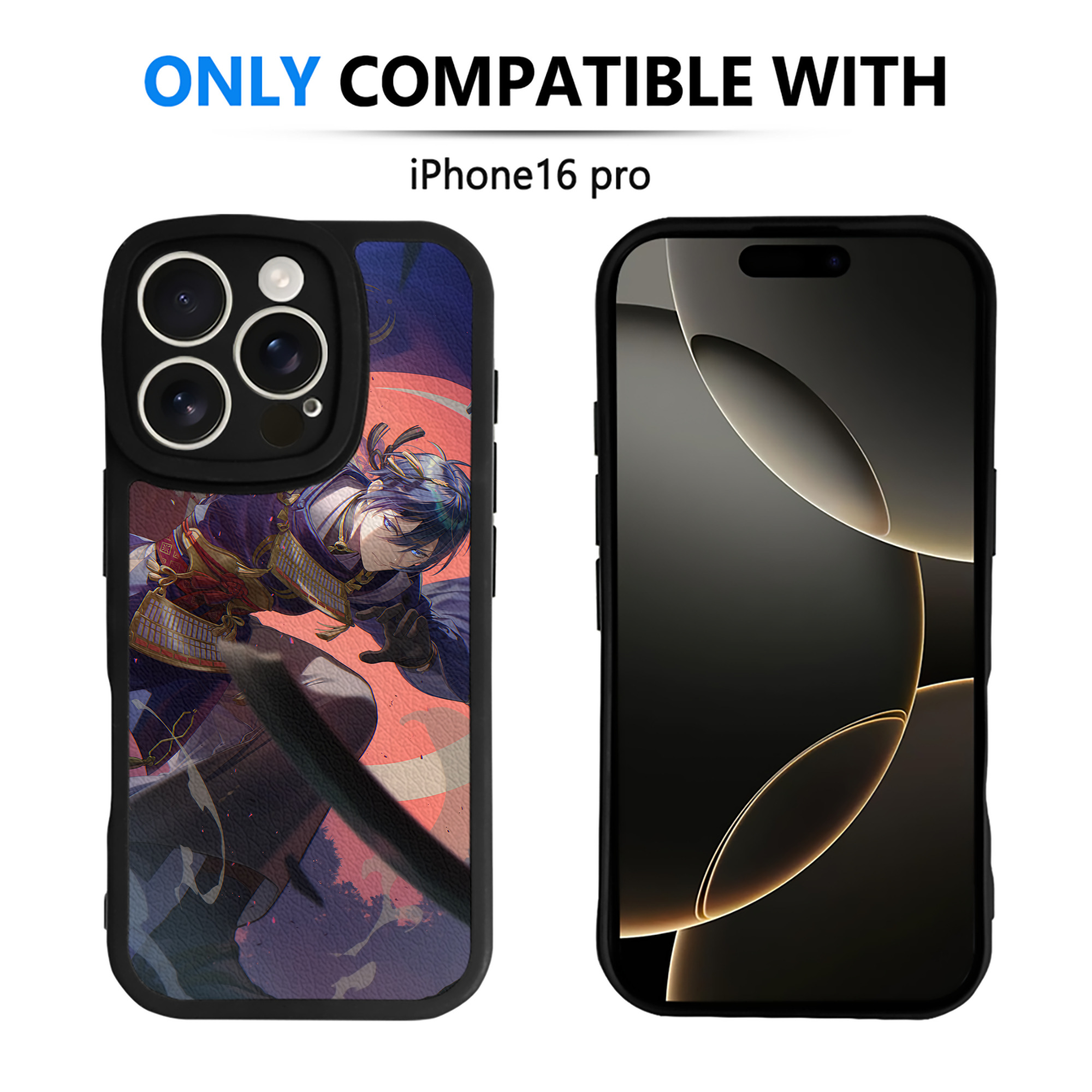 （画像用） 刀剣乱舞 Touken Ranbu 【iPhone 16シリーズ対応】シリコンスマホケース（レザー調） 材質：シリコン